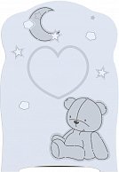 Детская кроватка VDK  Bear And Moon  маятник и ящик (белый)