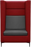 Кресло Бриоли Дирк L19-L20 (красный, серые вставки)