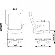 Кресло поворотное Седия BORIS ткань/серый