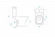 Унитаз-компакт Santek 1.WH30.2.470 (218996) белый 1022354