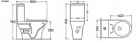 Унитаз напольный Grossman GR-4443S безободковый с крышкой duroplast, soft-close, белый