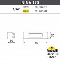Светильник для подсветки лестниц   Fumagalli Nina 7C1.000.000.AYK1L