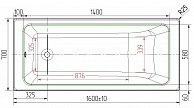 Чугунная ванна Универсал Оптима 160x70 Белый