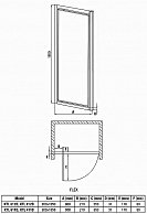 Двери для ниши Deante Flex 80 см KTL 012D хром/прозрачное