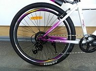 Велосипед детский Nicole 26 бело-сиреневый, V-brake (7 скоростей, Original SHIMANO SL-TX50-7R/TZ31)