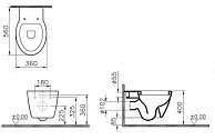 Унитаз подвесной Vitra Sunrise 5384B003-0075 белый