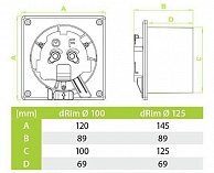 Вытяжной вентилятор AirRoxy Drim125TS C174 (Черный)