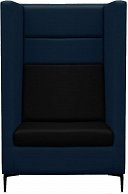 Кресло Бриоли Дирк L18-L22 (синий, черные вставки)