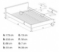 Кровати Halmar ELANDA  светло-серый 160х200