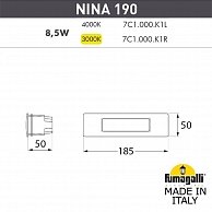 Встраиваемый светильник уличный Fumagalli Nina 7C1.000.000.BYK1L