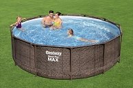 Бассейн Bestway Steel Pro MAX Ротанг 56709 (366х100, с фильтр-насосом)