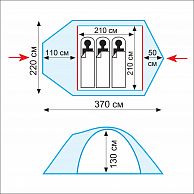 Палатка  Tramp  Lair 3 (V2) зеленый (TRT-006.04)