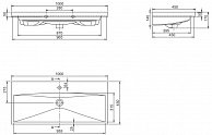 Умывальник мебельный CeraStyle Elite 100*45 см белый, VB032A02U00