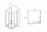 Душевой уголок Abber Schwarzer Diamant AG02090B-S90B