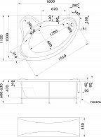 Ванна 1Марка Catania 160x110 L белый