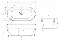 Ванна акриловая Abber AB9209MB черный матовый