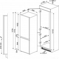 Встраиваемый холодильник Smeg C41721F