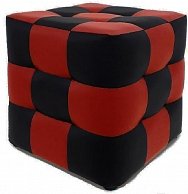 Пуф Бриоли Рубик L22-L19 (черно-красный)