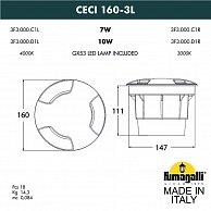 Грунтовый светильник Fumagalli CECI 3F3.000.000.LXD1L