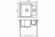 Кухонная мойка Polygran  Brig-620 (песочный 302) песочный 302