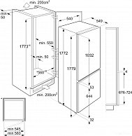 Встраиваемый холодильник Smeg C4172F