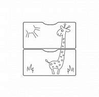 Кровать детская СКВ арт.550031 (цвет белый жираф)  (550031)