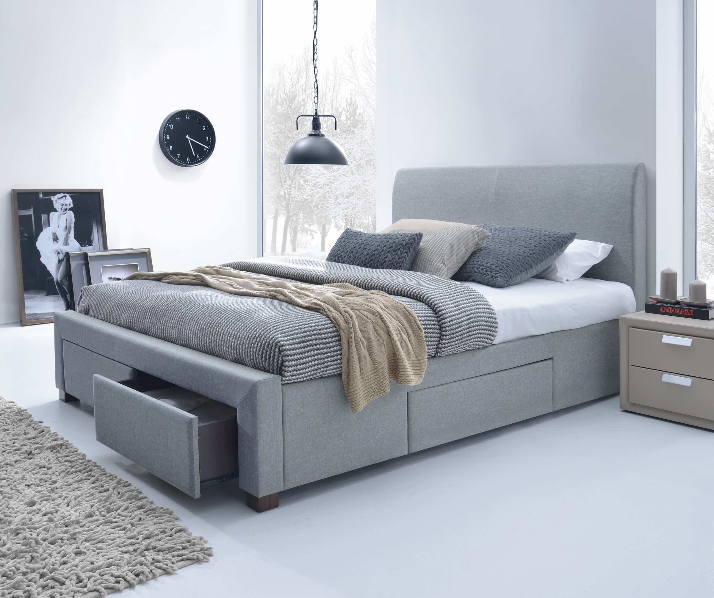 

Кровать Halmar MODENA 3 160/200 темно-зеленый, MODENA 3 160/200 темно-зеленый