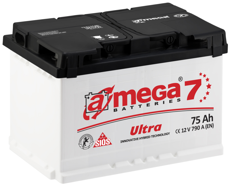

Аккумулятор A-mega Ultra 75Ah R+, Ultra 75Ah R+