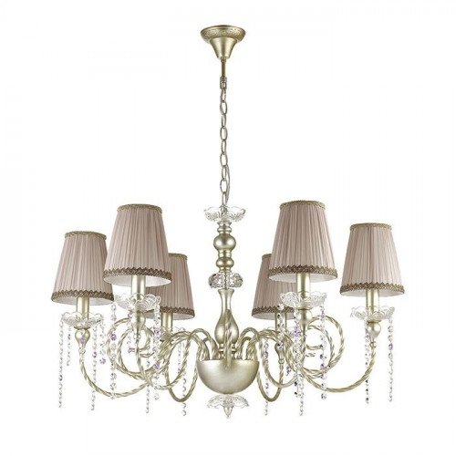 

Люстра Odeon Light AURELIA 3390/6 (матовое золото/серебро патина/ ткань/ хрусталь), AURELIA 3390/6 (матовое золото/серебро патина/ ткань/ хрусталь)