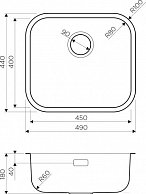 Кухонная мойка Omoikiri Omi 49-U-AB латунь 38012