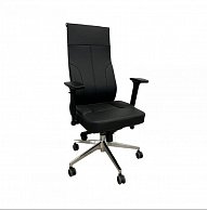 Кресло  Situp PARTNER chrome (экокожа Black / Black