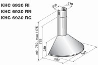 Вытяжка  Korting  KHC 6930 RI слоновая кость