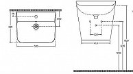 Умывальник подвесной Isvea Sott Aqua Monoblock черный матовый 10SQ37002B