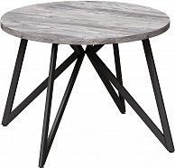 Обеденный стол Millwood Женева Л D90x75 сосна пасадена/металл черный