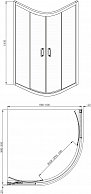 Душевой уголок Adema Glass Line-90 90x90 (радиальный, матовый)