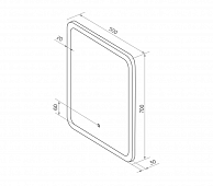 Зеркало Континент Glamour LED 500х700 (ЗЛП243)