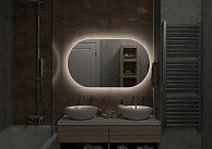 Зеркало Континент Fleur LED 1100х650 ореольная холодная подсветка и Б/К сенсор (ЗЛП456)