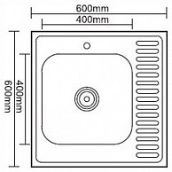 Мойка Ledeme L66060 L декор нерж.сталь