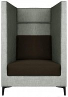 Кресло Бриоли Дирк J20-J5 (серый, коричневые вставки)