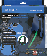 Игровая гарнитура Defender  Warhead G-200   зеленый + черный