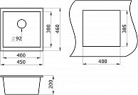 Мойка кухонная Paulmark PM104546-BLM черный