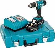 Дрель ударная Makita DHP453RFE аквамариновый, черный 177510