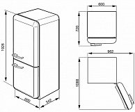 Холодильник с нижней морозильной камерой Smeg FAB32RRN1