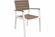 Пластиковый стул Keter Harmony Armchair белый/капучино