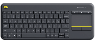 Клавиатура   Logitech K400 plus Wireless Touch  (черный)