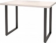 Обеденный стол Millwood Лофт Ницца Л 130x80x75 дуб белый Craft/металл черный