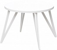 Обеденный стол  Millwood Женева 3 Л D100-140x100x76 белый/металл белый
