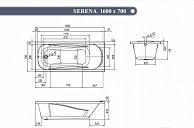Ванна акриловая VentoSpa Serena LA 160x70 (с каркасом)