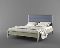Двуспальная кровать Интерлиния Charlie ВМФ-1513 160x200 серый агат/Leroy 310