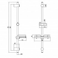 Стойка для душа Lemark LM3775GM